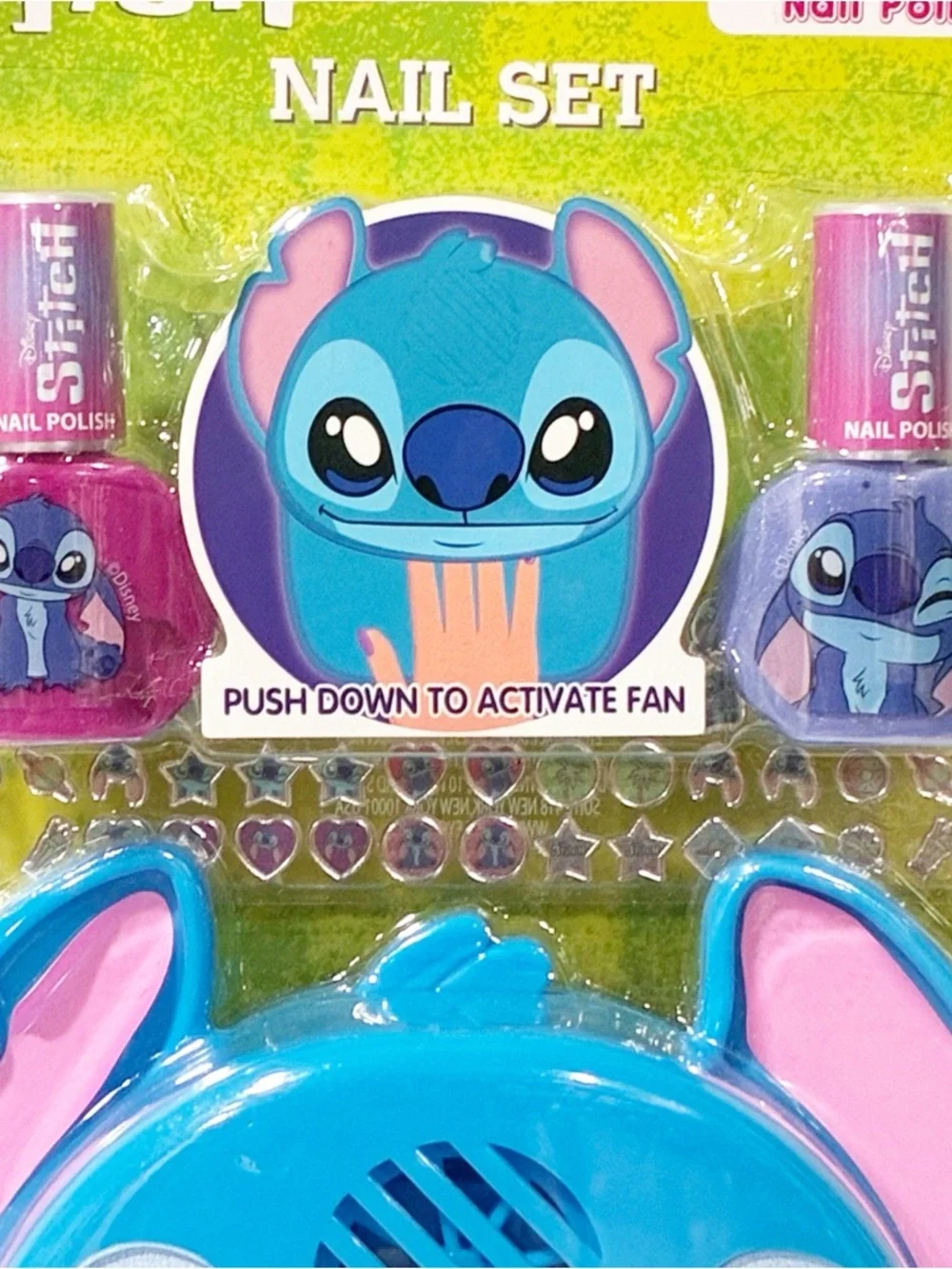 Disney Stitch Nail Dryer Set Polish Stickers‎ Kit NEW